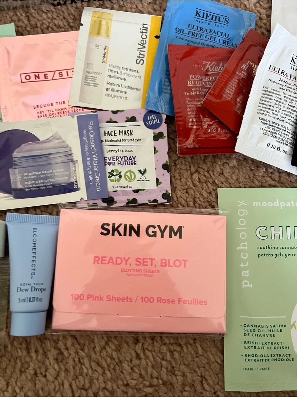 Assorted Women’s Skincare Sample Kit - 27 piece with conair brush